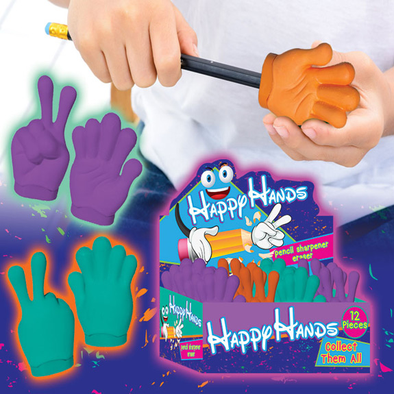 Happy Hands Pencil Sharpener Eraser