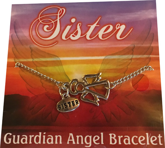 Sister Silver Angel Bracelet - Sister Gifts - Holiday Gifts Mart