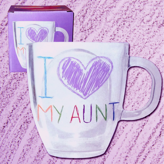 I Love My Aunt Glass Mug - Aunt Gifts - Holiday Gifts Mart
