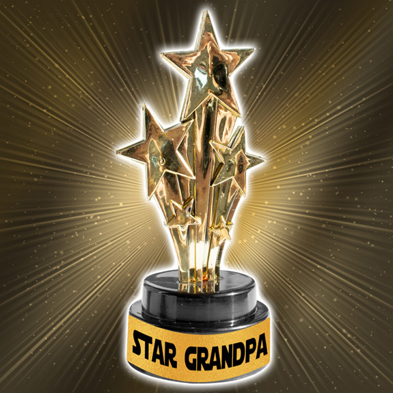 Star Grandpa Trophy - Grandpa Gifts - Holiday Gifts Mart