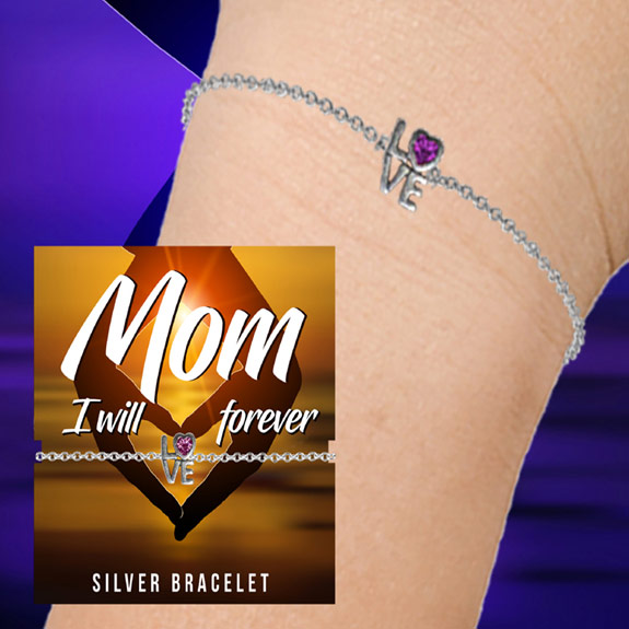 Mom Silver Love Bracelet