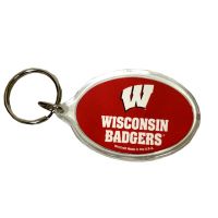 Wisconsin Badgers Key Chain - Acrylic - Sports Team Logo Gifts - Holiday Gifts Mart